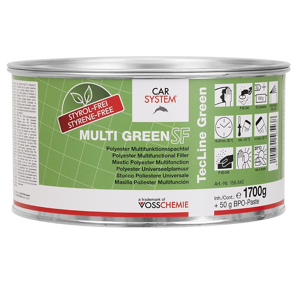 Multi Green SF inkl. Härter KG 1,75 Spachtel (styrolfreier Spachtel)